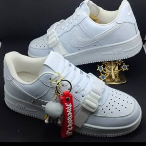 Unisex White Nike Airfore 1 Sneakers