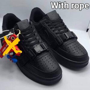 Unisex Black Nike Airfore 1 Sneakers