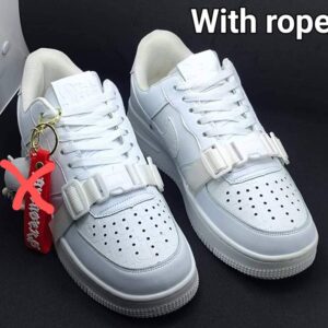 Unisex White Nike Airfore 1 Sneakers