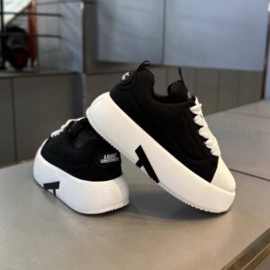 Men White and Black Sneakers