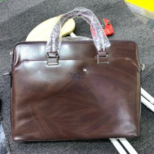 Montblanc Executive Brown Leather Briefcase – Luxury Business Style