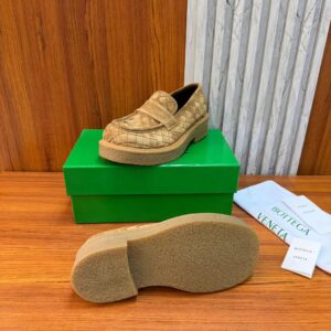 Bottega Veneta Haddock Loafer in Intrecciato Rugged Suade