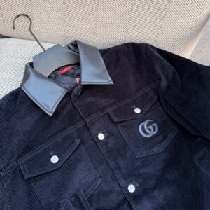 Gucci Cotton Corduroy Blue Jacket